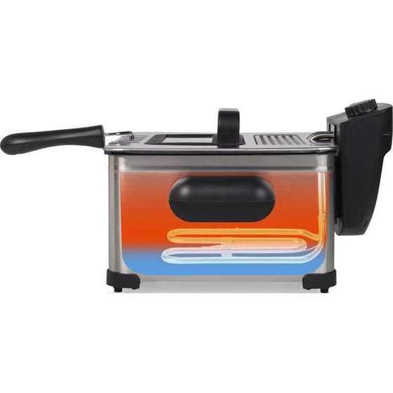 ROYALTY LINE RL-DF-4902 με Καπάκι 2000 W 4.5 L Ασημί Φριτέζα Λαδιού image 4