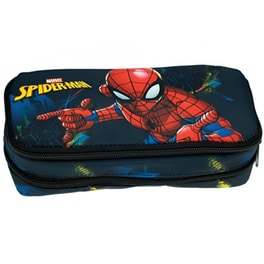 Κασετίνα Οβάλ Διπλή Gim Spiderman Blue Net