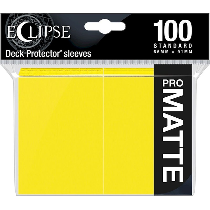 ULTRA PRO Ultra Pro Card Sleeves Standard Size - Pro-matte Lemon Yellow (100 Sleeves)