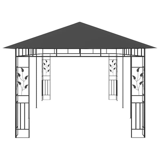 Κιόσκι Vidaxl Aτσάλι με Δίχτυ 6x3x2.73m - Ανθρακί image 4