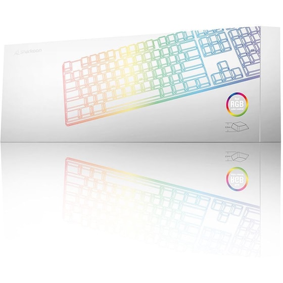 Sharkoon PureWriter RGB Gaming Ενσύρματο Μηχανικό Πληκτρολόγιο Λευκό (US) image 3