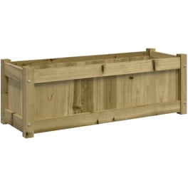 Ζαρντινιέρα VidaXL από Μασίφ Ξύλο Πεύκου 90x31cm - Καφέ