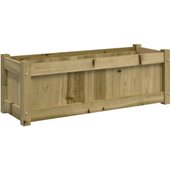 Ζαρντινιέρα VidaXL από Μασίφ Ξύλο Πεύκου 90x31cm - Καφέ image 0
