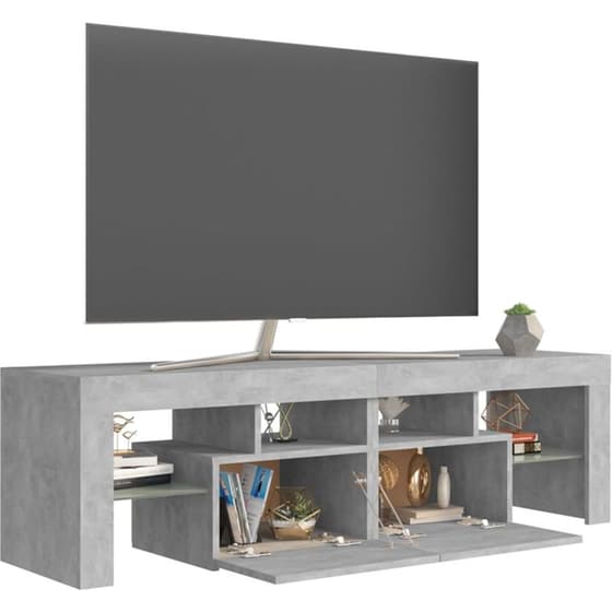 Έπιπλο Τηλεόρασης Vidaxl Επεξεργασμένο Ξύλο 140x35x40cm - Γκρι image 5