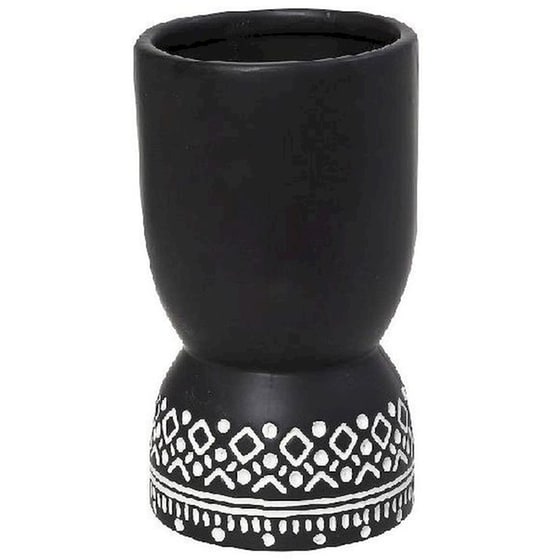 Διακοσμητικό Βάζο Espiel Cer2308 Κεραμικό Φ12.5x22.5 cm - Μαύρο/Λευκό image 0