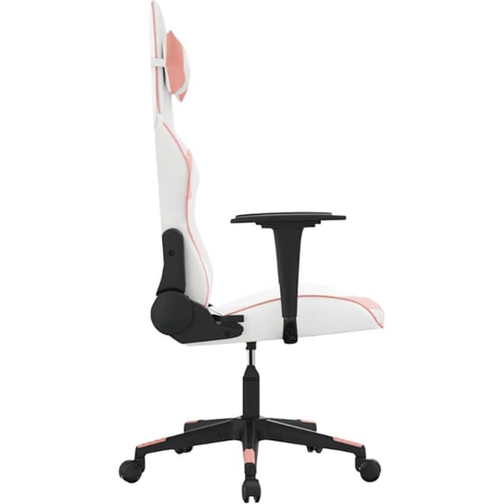 Καρέκλα Gaming VIDAXL 3143696 με Ρυθμιζόμενα Μπράτσα από Τεχνητό Δέρμα - Λευκό image 2