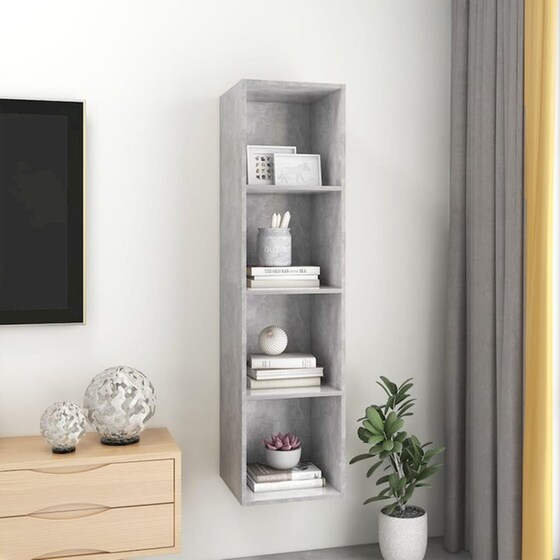 Έπιπλο Τηλεόρασης Vidaxl από Μοριοσανίδα  37x37x142,5cm - Γκρι image 6
