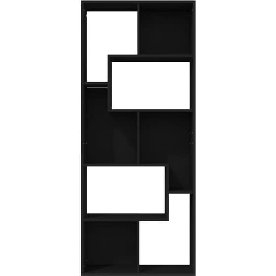 Βιβλιοθήκη VidaXL από Μοριοσανίδα 67x24x161cm - Μαύρο image 2
