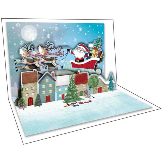 Ευχετήρια Κάρτα 12 Εποχές Xmas Pop Up Αγ. Βασίλης Έλκηθρο image 2