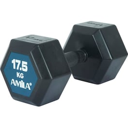 Βαράκι Εξάγωνο 17.5kg Amila Original Rubber H 90594 από Ατσάλι Q235 - Μαύρο