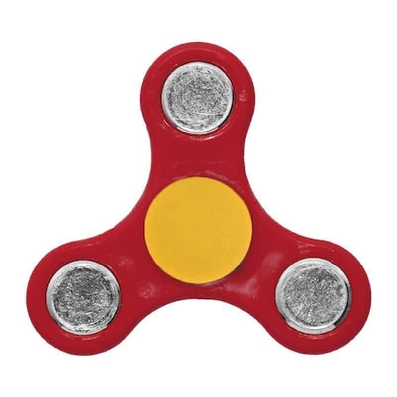 Οεμ Fidget Spinner Anti Stress Αγχολυτικό Πλαστικό Παιχνίδι Ανακούφισης Στρες Κόκκινο Κίτρινο