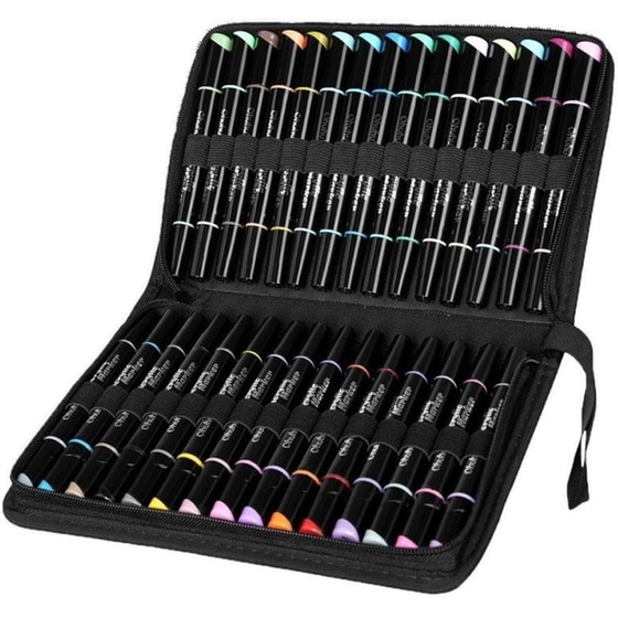 Μαρκαδόροι Σχεδίου Ohuhu Kakaoko Acrylic Markers Διπλής Μύτης (30 Τεμάχια) image 0