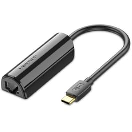 Vention CFABB Αντάπτορας Δικτύου USB-C με Ενσύρματη Σύνδεση Ethernet - Μαύρο
