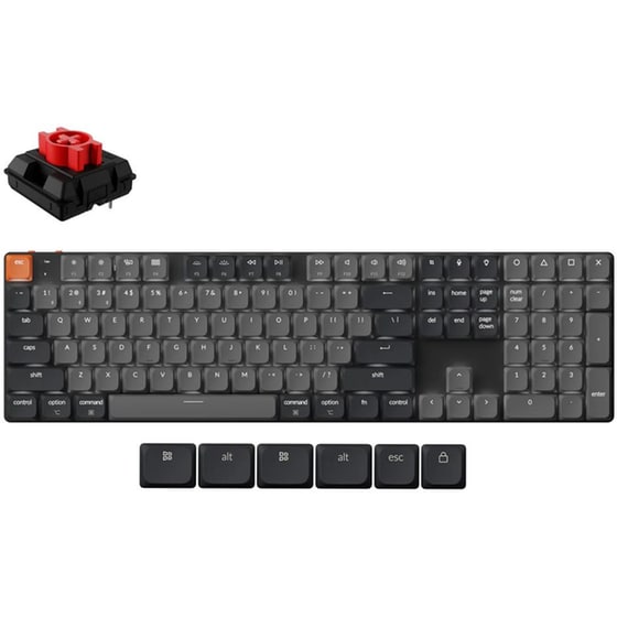 Keychron K5 V2 K5X-B4 Ενσύρματο/Ασύρματο Μηχανικό Gaming Πληκτρολόγιο RGB - Μαύρο (US) image 0