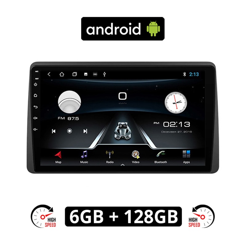 Ηχοσύστημα ΟΕΜ με Οθόνη Αφής 10 Android, GPS, Wi-Fi, Bluetooth - 6GB/128GB για DACIA DUSTER (μετά το 2019) - Μαύρο