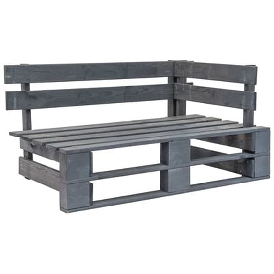 Καναπές Κήπου Γωνιακός VidaXL από Εμποτισμένο Ξύλο Πεύκου 110x65x55 cm - Μπεζ image 2