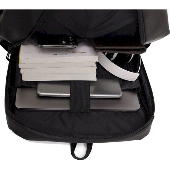 Τσάντα Πλάτης Amber με Θήκη Laptop 13'' AΜ2011 17lt - Μαύρο image 6
