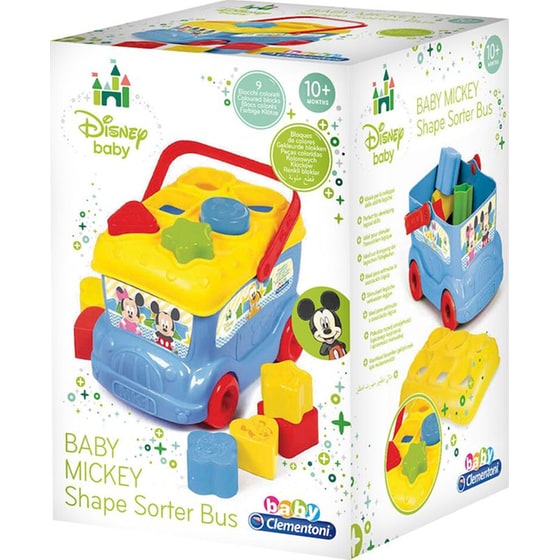 Βρεφικό Παιχνίδι Λεωφορειάκι Baby Clementoni Disney Mickey με Σχήματα (1000-14395) image 3