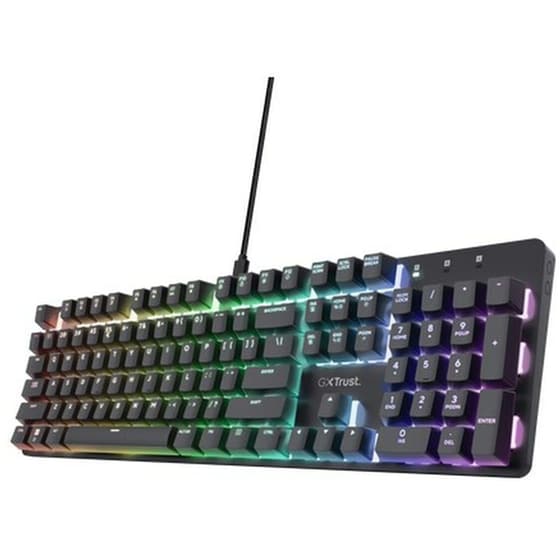 Trust GXT 871 Zora Gaming Μηχανικό Ενσύρματο Πληκτρολόγιο με RGB φωτισμό (US) image 0