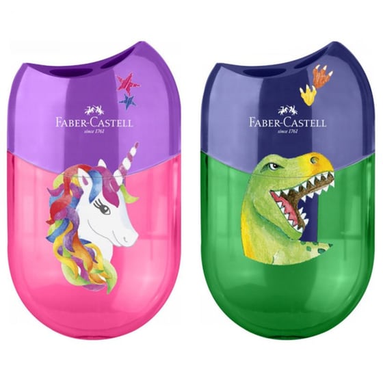 Ξύστρα Διπλή Faber Catell Dino & Unicorn image 0