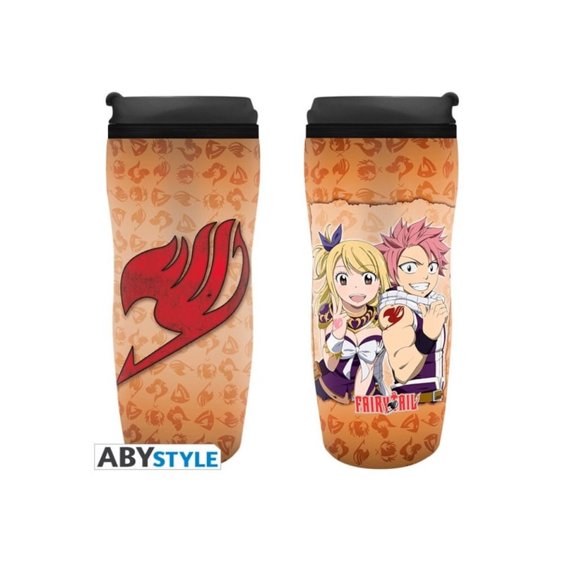 ABYSSE CORP Κούπα Abysse Corp - Travel Mug - Fairy Tail - 355 ml - Lucy, Natsu Emblem - Mε σχέδιο
