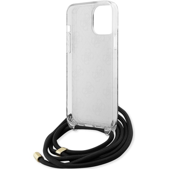 Θήκη Apple iPhone 15 Pro Max - Guess 4g Logo Collection Crossbody Hard Case με Script Metal Logo - Μαύρο image 3