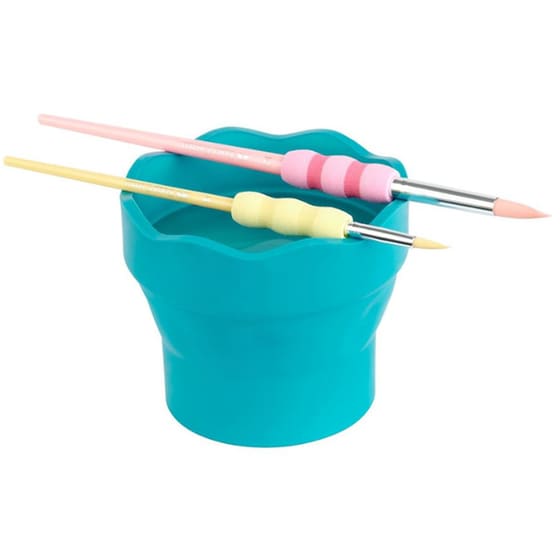 Πτυσσόμενο Δοχείο Νερού Faber-Castell Click&Go Τιρκουάζ - (181580) image 3