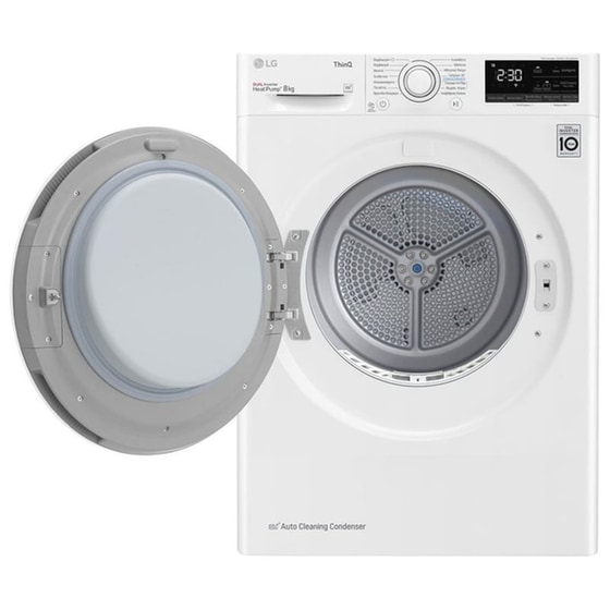 LG RH80V9AV0N 8 kg με Αντλία Θερμότητας Λευκό Στεγνωτήριο Ρούχων image 1