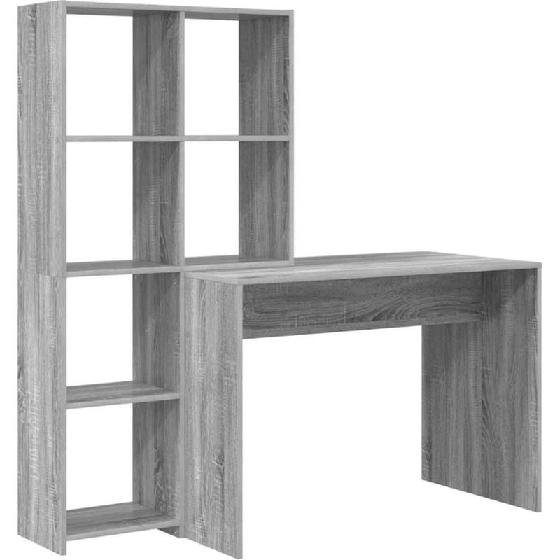 Γραφείο VidaXL από Επεξεργασμένο Ξύλο 138,5x55x143 cm - Γκρι Sonoma