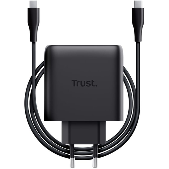 Φορτιστής Πρίζας Trust Maxo GaN Charger 2x USB-C 65W - Black image 3