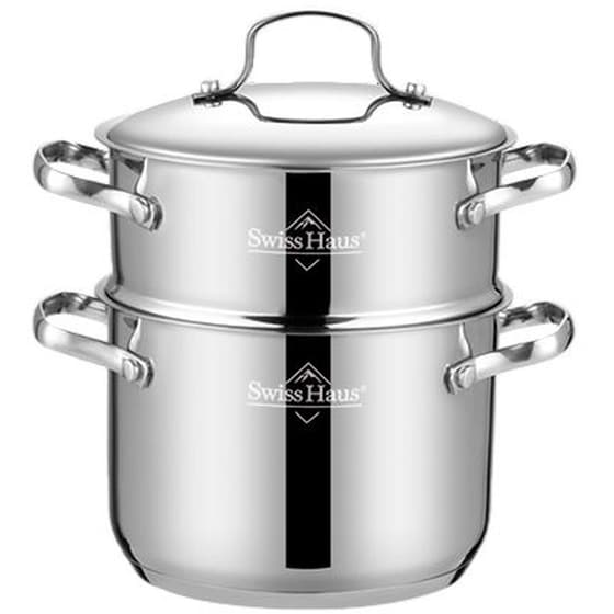 Κατσαρόλα SWISS HAUS Couscous Pot 24 cm Ασημί SH-VC24 image 0