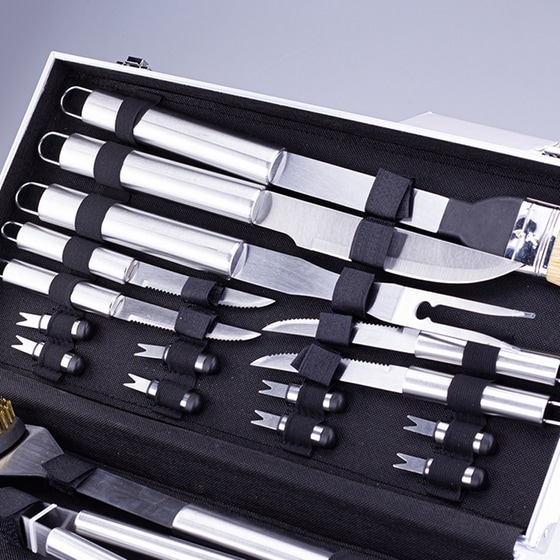 BORMANN BBQ1015 18 τμχ Inox Σετ Εργαλείων Ψησίματος image 1