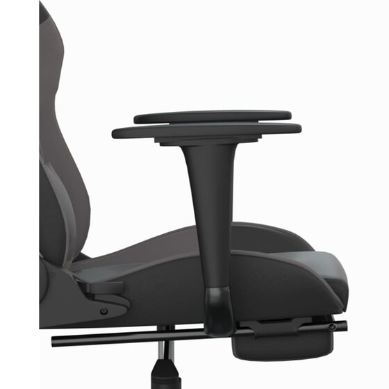 Καρέκλα Gaming VIDAXL 3143657 με Υποπόδιο από Τεχνητό Δέρμα - Μαύρο image 7