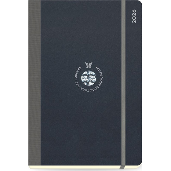 Ημερολόγιο Εβδομαδιαίο 2026 The Writing Fields Flex Global Μαύρο Γκρι image 0