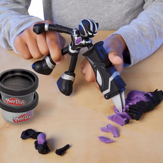 Hasbro Play-Doh Marvel Spiderman/ Black Panther/ Captain America 3 Σχέδια 2 Τμχ - Τυχαία Επιλογή Σχεδίου (G0333) image 12
