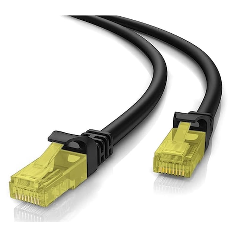 Καλώδιο Powertech U/UTP Cat.5e CAB-N263 0.25m Μαύρο