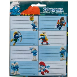 GIM Αυτοκόλλητες Ετικέτες 2 Φύλλα Smurfs