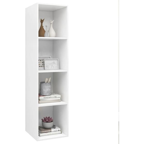 Έπιπλο Τηλεόρασης VidaXL από Μοριοσανίδα 37x37x142.5 cm - Λευκό image 2