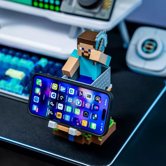 Φιγούρα Βάσης Στήριξης Cable Guys - Minecraft Steve Phone Holder(HDHMMC400730) image 5