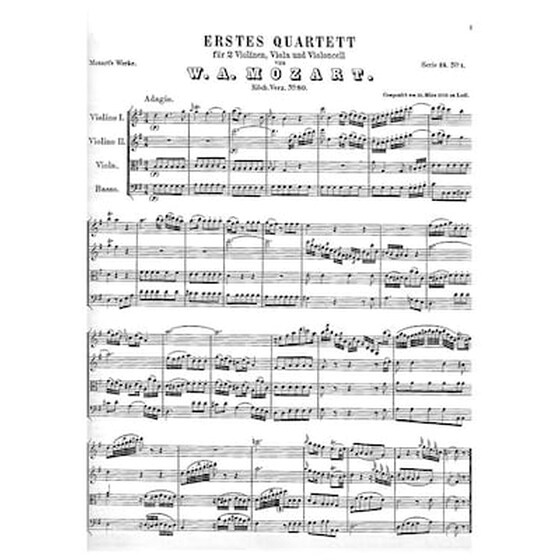 Βιβλίο Για Σύνολα Dover Publications Mozart - Complete String Quartets image 3