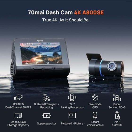 Dash Camera 70mai A800SE-1 2160p - Μαύρο image 1