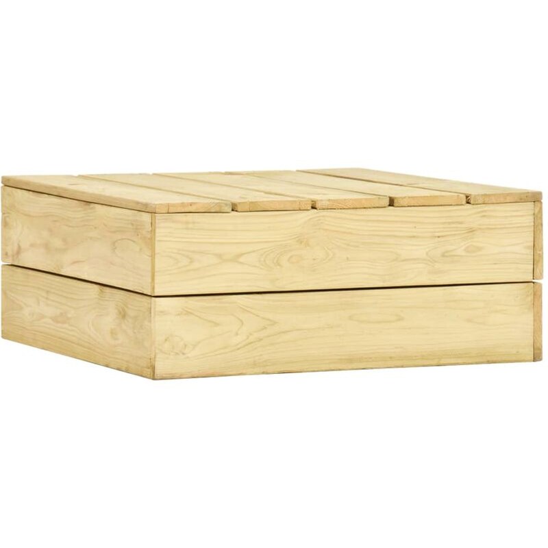 Τραπέζι Εξωτερικού Χώρου VidaXL από Ξύλο 75x75x31 cm - Μπεζ