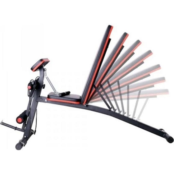 Ρυθμιζόμενος Πάγκος Γυμναστικής Homcom A91-062 153x53x102cm - Μαύρος/Κόκκινος image 5