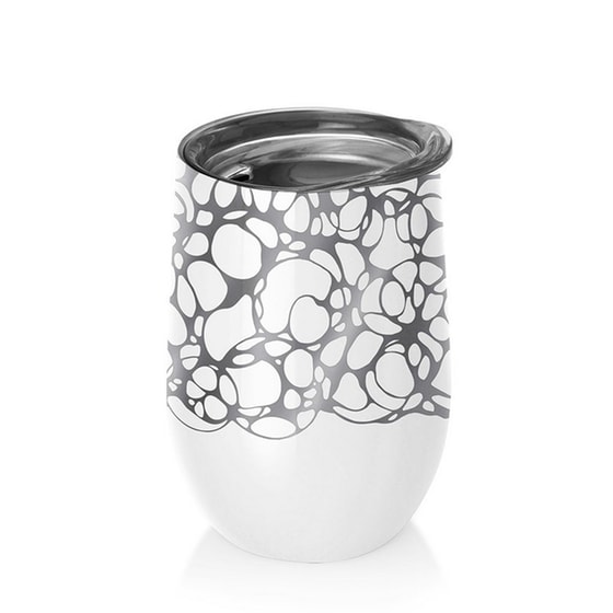 Κούπα Θερμός Chic Mic Silver Swell από Ανοξείδωτο Ατσάλι 420ml - Λευκό image 0