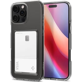 Θήκη Apple Iphone 16 Pro Max - Spigen Crystal Slot Σιλικόνης Με Υποδοχή Για Κάρτα - Crystal Clear (acs08011)