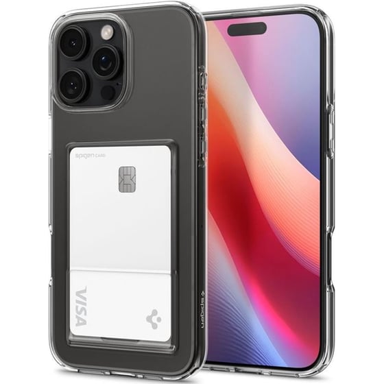 Θήκη Apple Iphone 16 Pro Max - Spigen Crystal Slot Σιλικόνης Με Υποδοχή Για Κάρτα - Crystal Clear (acs08011) image 0