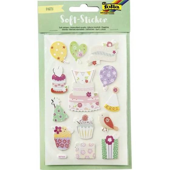 Σετ 48 Αυτοκόλλητα Soft-stickers Παρτυ image 0