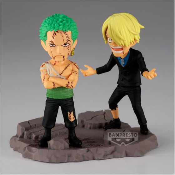 Banpresto World Collectable Figure Log Stories: One Piece - Roronoa Zoro & Sanji Figures (8cm) (29523) image 2