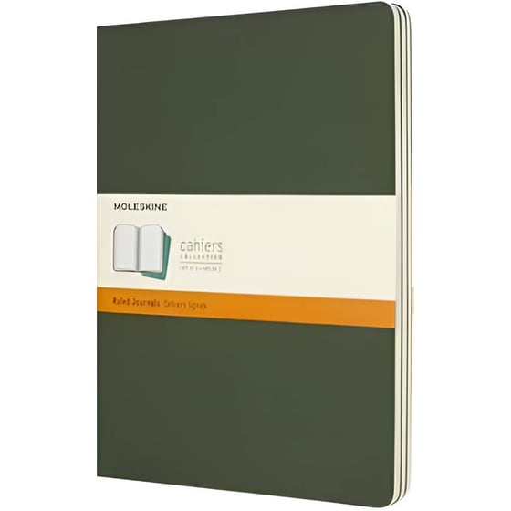 Σημειωματάριο Moleskine Ριγέ Cahier Myrtle Green Large (3 Τεμάχια) image 0
