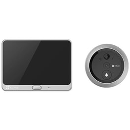 Κουδούνι Πόρτας Ezviz DP2C με Αμφίδρομη Επικοινωνία Ήχου - Ασημί